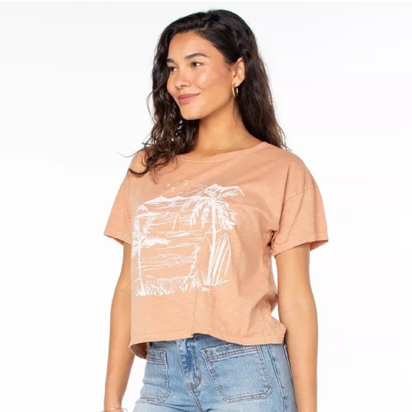 New Roxy Sunset Graphic Tee Shirt Size XL - Picture 3 of 4